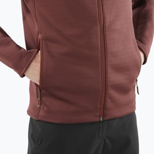 Vyriškas žygio džemperis Salomon Essential Midwarm Fz rum raisin