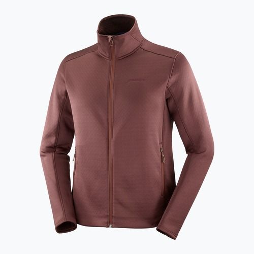 Vyriškas žygio džemperis Salomon Essential Midwarm Fz rum raisin