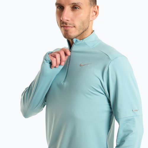 Vyriški bėgimo marškinėliai ilgomis rankovėmis Nike Dri-FIT Element 1/2-Zip denim turquoise