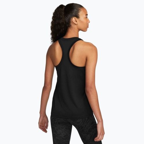 Moteriškas treniruočų tank topas Nike Dri-Fit Racerback Tank Top black