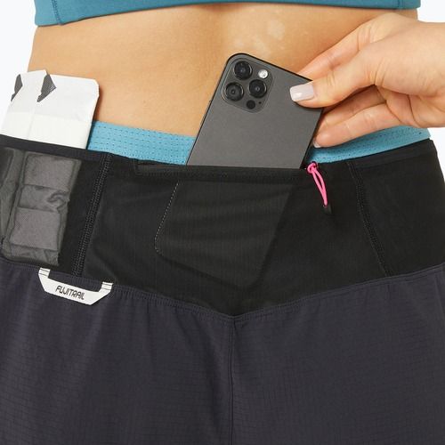 Moteriški bėgimo šortai ASICS Fujitrail 2-N-1 performance black/gris blue