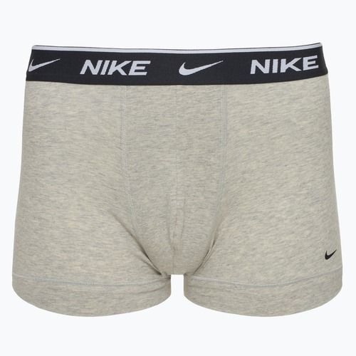 Vyriškos trumpikės Nike Everyday Cotton Stretch Trunk 3 poros white/grey heather/black