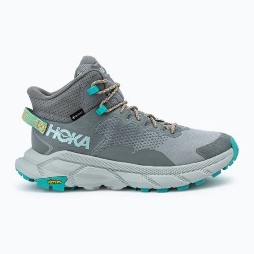 Vyriški žygio batai HOKA Trail Code GTX galactic grey/electric aqua