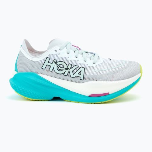Moteriški bėgimo bateliai HOKA Mach X 2 frost/electric aqua
