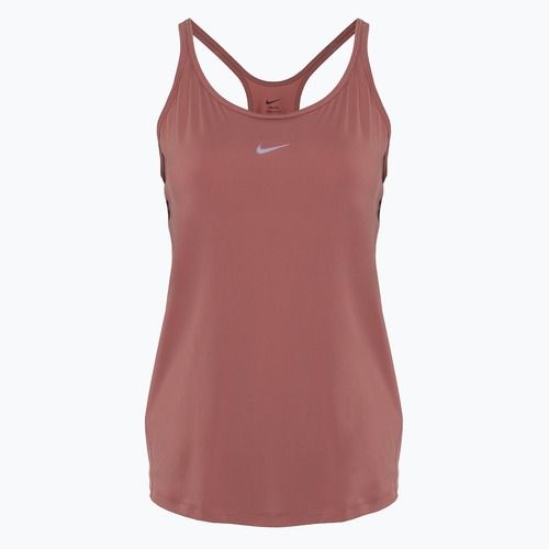 Moteriškas treniruočių tank topas Nike One Classic Dri-Fit Strappy canyon pink/black