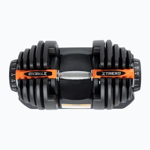 Reguliuojamas hantelis TREXO ADT-40-BF 40 kg juodas