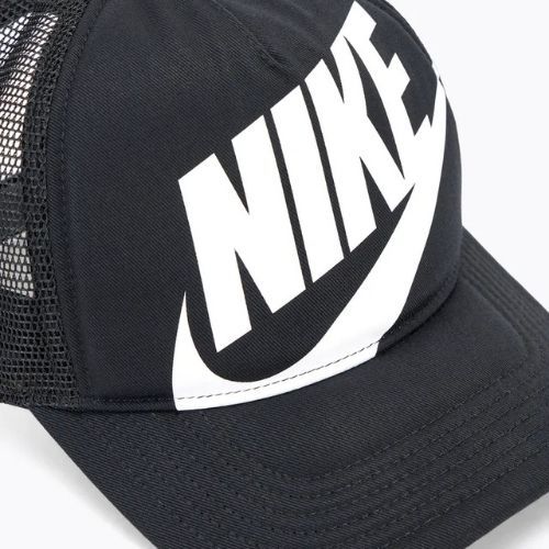 Vaikiška kepuraitė su snapeliu Nike Rise Structured Trucker black / black / white