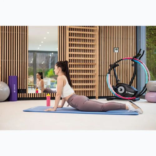 Pratimų kilimėlis XTREXO NBR 15 mm su diržu mėlynas