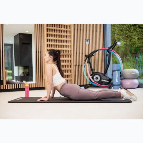 Pratimų kilimėlis XTREXO NBR 15 mm su diržu juodas