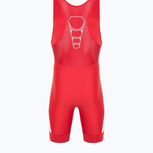Vyriškas kombinezonas Nike Grappler Elite Singlet scarlet/white