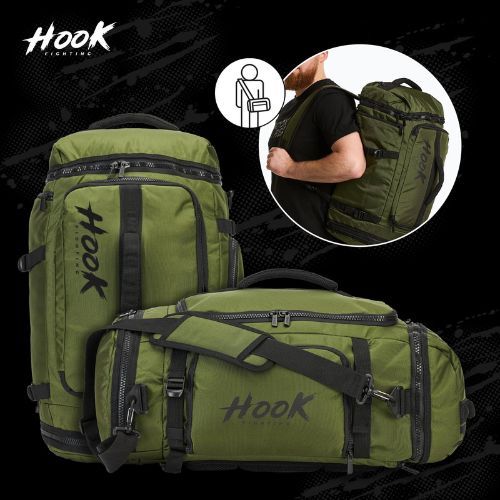 Kuprinė HOOK FIGHTING Training 2w1 Duffel Bag 30 l žalia