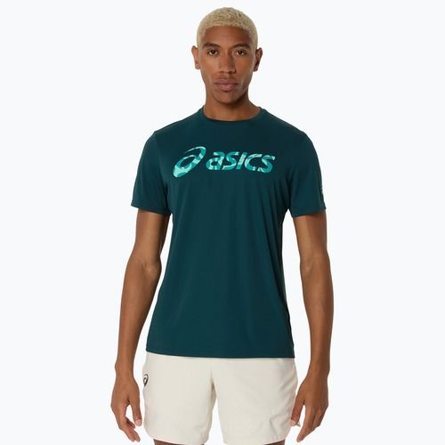 Vyriški teniso marškinėliai ASICS Match Seasonal Graphic Tee saxon green