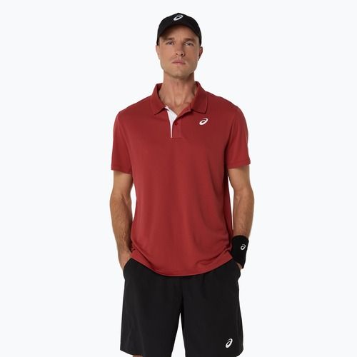 Vyriški polo marškinėliai ASICS Court Polo burnt red