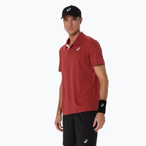 Vyriški polo marškinėliai ASICS Court Polo burnt red