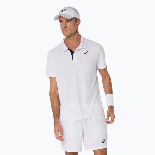 Vyriški polo marškinėliai ASICS Court Polo brilliant white