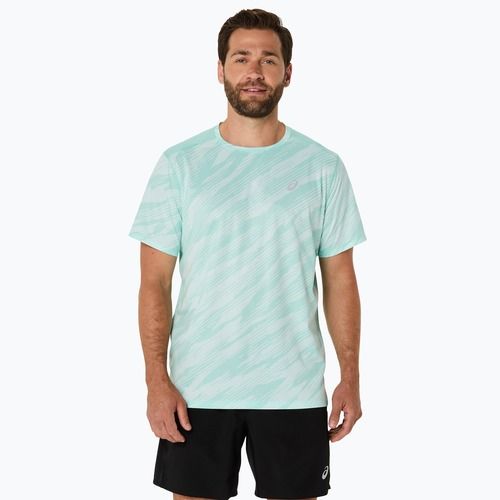 Vyriški bėgimo marškinėliai ASICS Core All Over Print SS Top oasis green