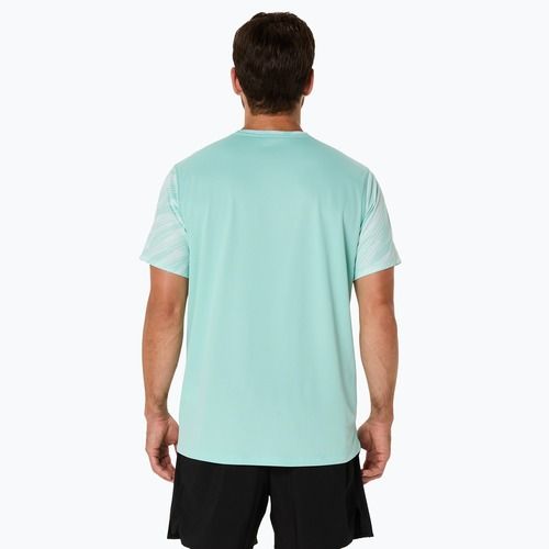 Vyriški bėgimo marškinėliai ASICS Core All Over Print SS Top oasis green