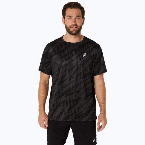 Vyriški bėgimo marškinėliai ASICS Core All Over Print SS Top performance black