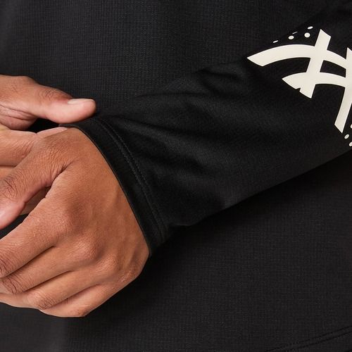 Moteriški bėgimo marškinėliai ilgomis rankovėmis ASICS Icon 1/2 Zip LS Top performance black