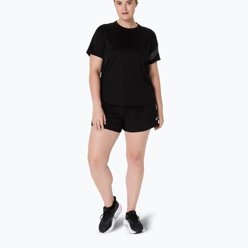 Moteriški bėgimo marškinėliai ASICS Icon SS Top performance black