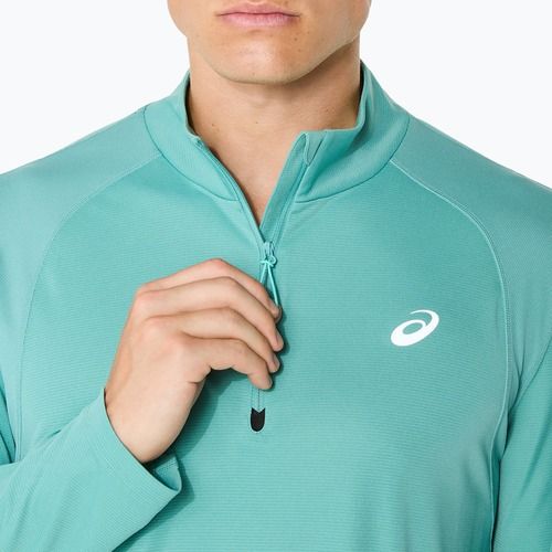 Vyriški bėgimo marškinėliai ilgomis rankovėmis ASICS Road Lite-Show 1/2 Zip light teal