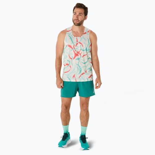 Vyriškas bėgimo tank topas ASICS  Road All Over Print Singlet birch