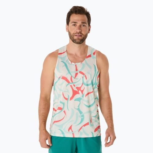 Vyriškas bėgimo tank topas ASICS  Road All Over Print Singlet birch