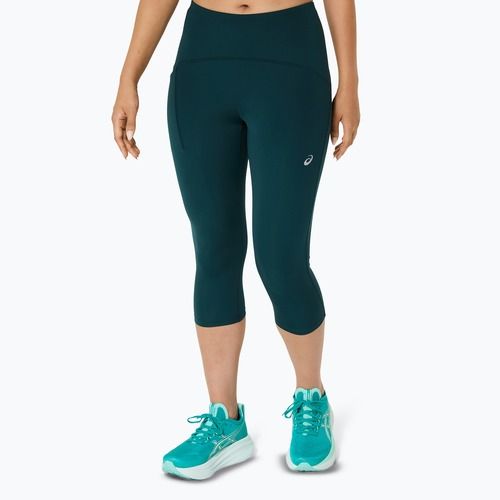 Moteriškos bėgimo tamprės ASICS High Waist Capri saxon green
