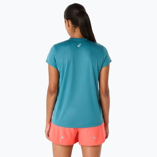 Moteriški bėgimo marškinėliai ASICS Fujitrail Logo atlantis blue