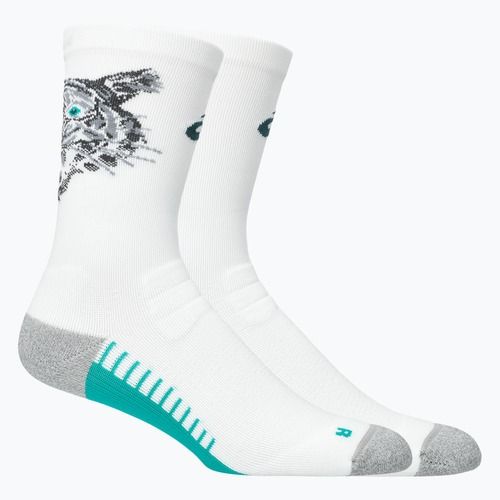 Kojinės ASICS Performance Run Crew brilliant white/wave teal