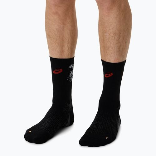 Kojinės ASICS Performance Run Crew performance black/coral reef