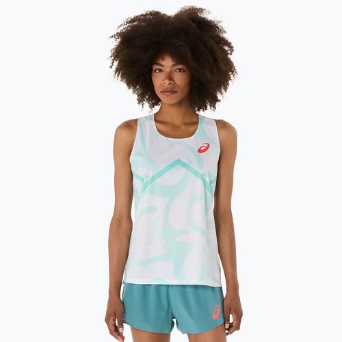 Moteriški begimo marškinėliai ASICS Light Knit Singlet soothing sea
