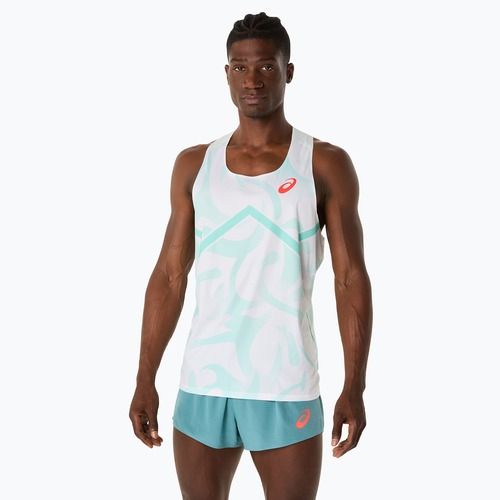 Vyriški bėgimo marškinėliai ASICS Light Knit Singlet soothing sea