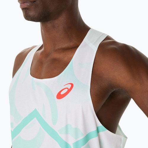 Vyriški bėgimo marškinėliai ASICS Light Knit Singlet soothing sea