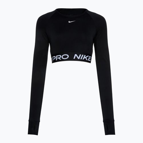 Moteriški treniruočių marškinėliai ilgomis rankovėmis Nike Pro 365 Dri-Fit black/white