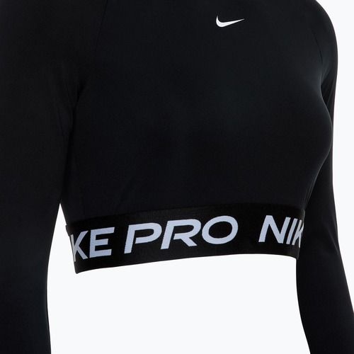 Moteriški treniruočių marškinėliai ilgomis rankovėmis Nike Pro 365 Dri-Fit black/white