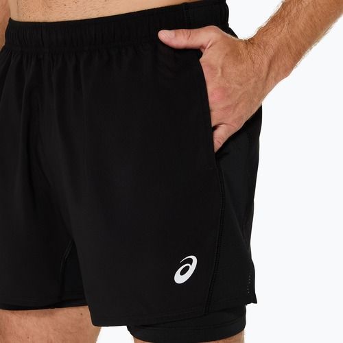 Vyriški bėgimo šortai ASICS Core 2N1 5IN performance black/performance black
