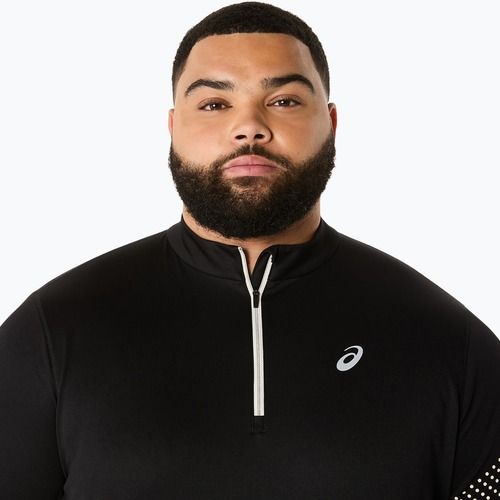 Vyriški bėgimo marškinėliai ilgomis rankovėmis ASICS Icon LS 1/2 Zip performance black