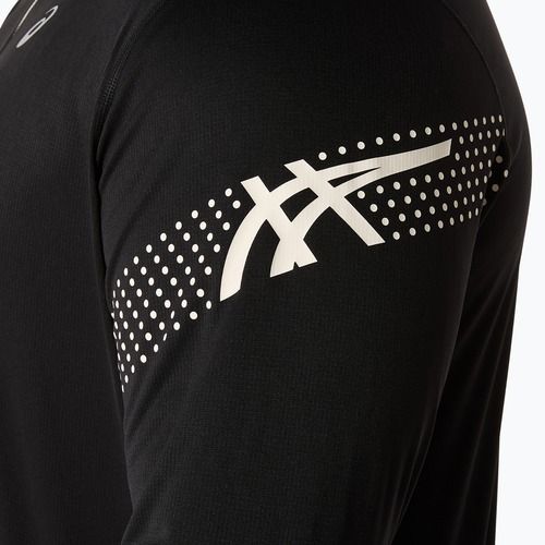 Vyriški bėgimo marškinėliai ilgomis rankovėmis ASICS Icon LS 1/2 Zip performance black