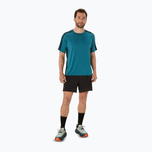 Vyriški bėgimo marškinėliai ASICS Fujitrail Elite Top atlantis blue/saxon green