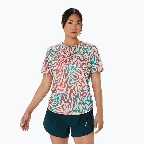 Moteriški begimo marškinėliai ASICS Road All Over Print Top birch