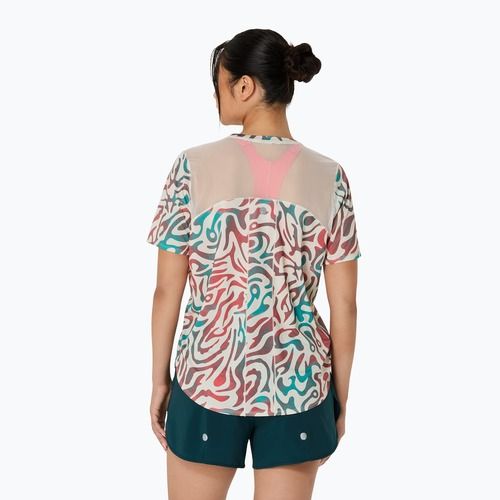 Moteriški begimo marškinėliai ASICS Road All Over Print Top birch