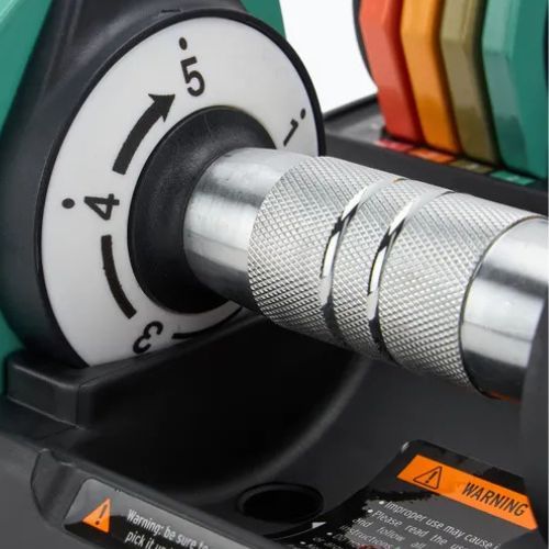 Reguliuojamų hantelių rinkinys TREXO 2 x 5 kg multicolor