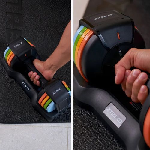 Reguliuojamas hantelis XTREXO 11,5 kg multicolor