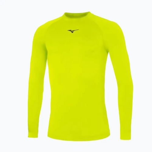 Vyriški bėgimo marškinėliai ilgomis rankovėmis Mizuno Uni Core yellow/ navy