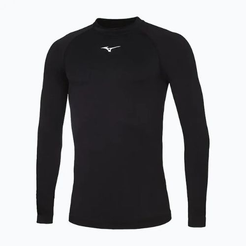 Vyriški bėgimo marškinėliai ilgomis rankovėmis Mizuno Uni Core black/ white