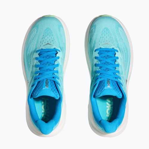 Moteriški bėgimo bateliai HOKA Clifton 10 Wide skyward blue/cielo blue