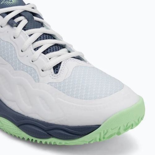 Vyriški teniso batai Mizuno Wave Enforce Court CC white/ vintage indigo/ neo mint