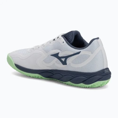 Vyriški teniso batai Mizuno Wave Enforce Court CC white/ vintage indigo/ neo mint