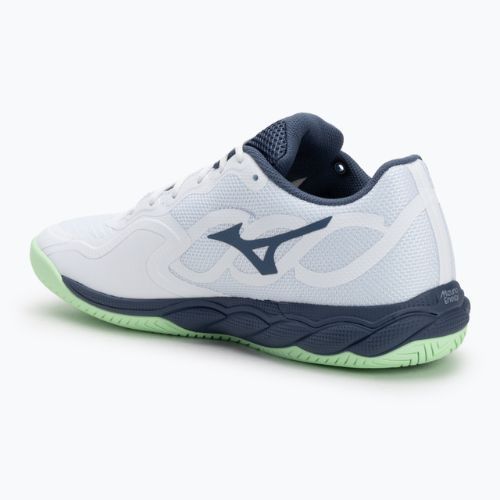 Vyriški teniso batai Mizuno Wave Enforce Court AC white/ vintage indigo/ neo mint